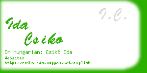 ida csiko business card