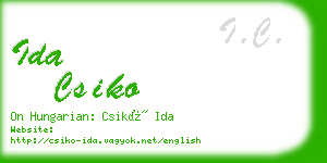 ida csiko business card